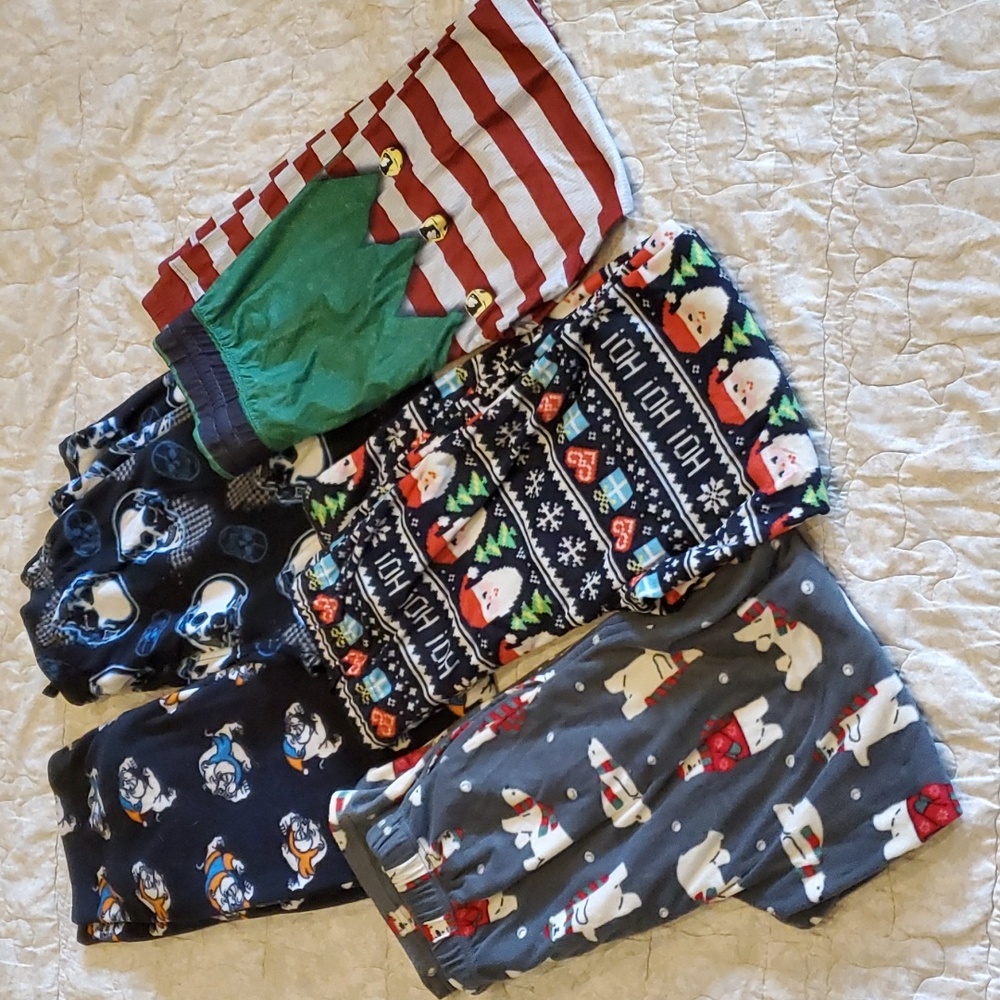 Pajama Pants Bundle PJ Lot PJ'S Men's sz S & M 5 pairs